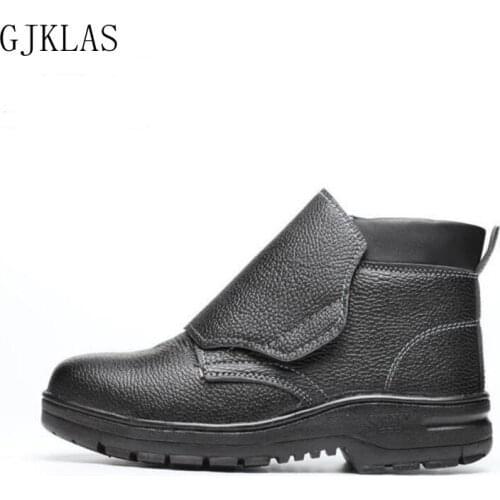 High-top Non-slip Men 's Anti-smash Anti-piercing Steel Head Safety Shoes Spring Autumn Indestructible Safety Boots Footwear