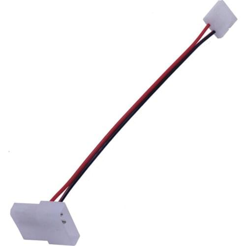 PC 4PIN Molex power cable Adapter to 2 Pin LED Strip 10MM Connector 5050 Single Color LED