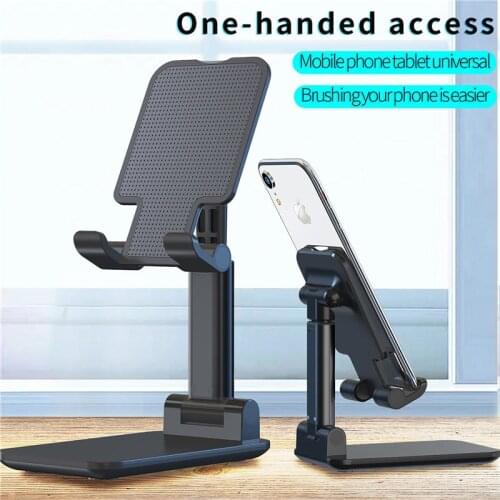 3-Fold 4 Colors Phone Stand Holder Multiple-Use Portable Desk Foldable Adjustable Telescopic Desktop Cell Phone Stand Holder