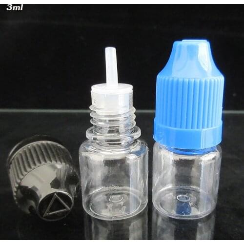 10pcs 3ML Empty Plastic Bottle for Free Sample Use,Electronic Cigarette Oil Package,PET Bottle Dropper Childproof Small Bottle