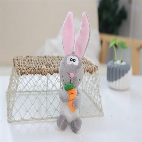 Size 15CM New Carrot Rabbit Plush Stuffed DOLL ; Girls Small Key Chain Plush Toy