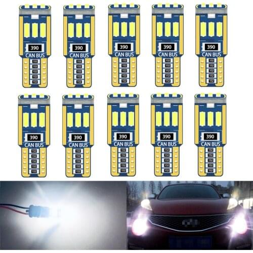 RXZ Canbus 10PCS W5W T10 car interior light 194 501 led 9 4014 SMD Instrument Lights bulb lamp dome light no error 12V 6000K