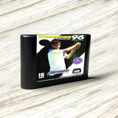 Sampras Tennis 96 - EUR Label Flashkit MD Electroless Gold PCB Card for Sega Genesis Megadrive Video Game Console