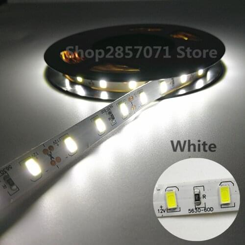 Led strip light tape 5630/5730 300led 5m non waterproof DC 12v white/warm white super bright