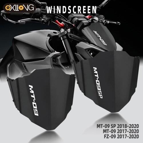Windscreen For YAMAHA MT-09/SP FZ-09 2017-2021 18 19 Windshield AluminiumMotorcycle Wind Deflectors MT-09SP MT09 FZ09 MT FZ 09