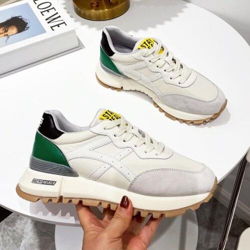 Womens shoe Fashion Sneakers 2021 new summer breathable sports net upper board shoes leisure thick soled tide shoes