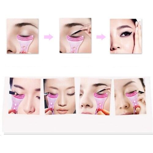 1 Pc Blue Pink Eyeliner Model Makeup Eye Helper Device Tool Draw Eye Liners Guide Card Mold Eyeliner Guide Eye Makeup Tool