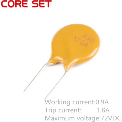 10PCS 72V 0.9A 900MA PPTC Resettable Fuse RXEF090 XF090 Pitch 5mm