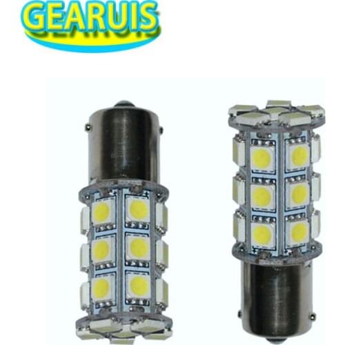 10pcs/lot 1156 27 SMD 5050 27smd led Brake Tail Turn signal led bulb 12V BA15S P21W White Red Blue Yellow