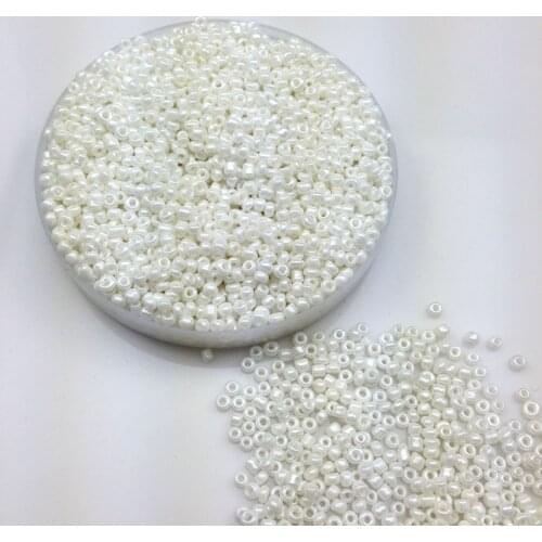 16g 1000pcs 2mm AB Pearl White Colorful Round Opaque Loose Spacer Bead Cezch Glass Seed Beads Handmade Jewelry DIY Garment Bead
