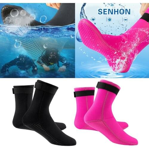 3mm Neoprene Diving Socks Wetsuit Socks Water Sport Scuba Socks Booties Swimming Fin for Women Men Running Skiing Kayaking