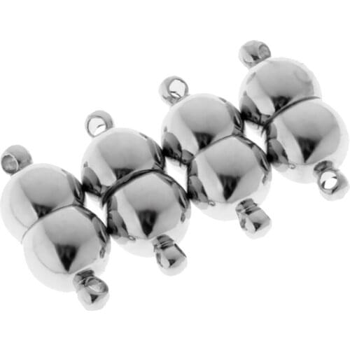 4Pieces Magnetic Clasp Brass Metal 18 x 8mm For Jewelry Making