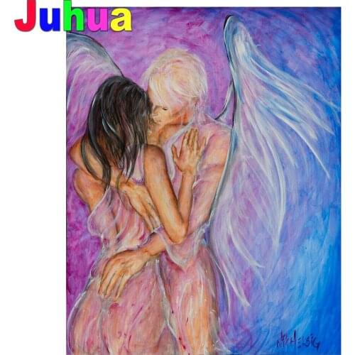 5 d diamond painting cross stitch couple painting Angel modern romantic artwork,3d,diamond embroidery mosaic crafts