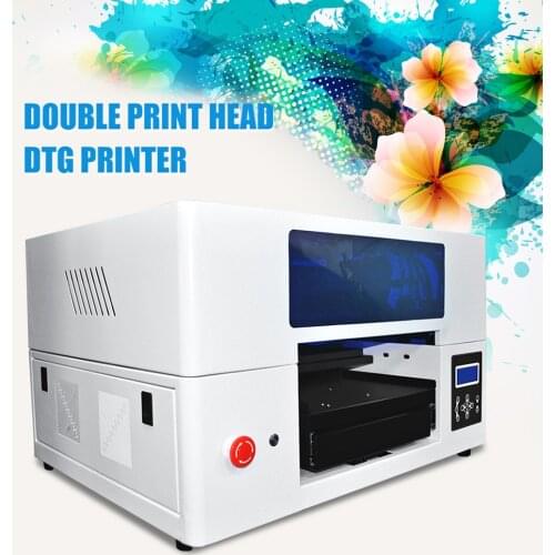 Automatic DTG Flatbed Printer with Double Print Head for T-Shirt Hoodie Canvas Bag Multi functional Printing Machine DTG Printer