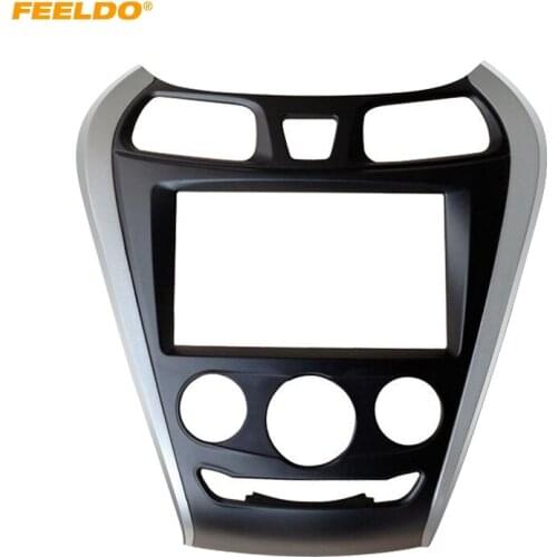 FEELDO Car 2Din DVD Radio Fascia Frame for Hyundai EON 2011+ Installation Trim Dash Kit Frame Panel Adapter #AM5157