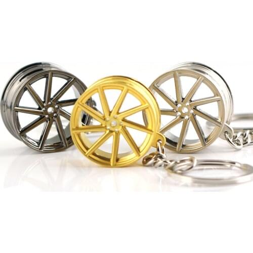 10PCS/Lot VOSSEN Wheel Rim Model Keychain Creative Accessories Auto Part Car Keyring Key Chain Ring Keyfob Key Holder