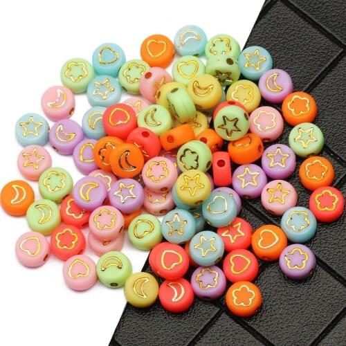 4x7mm Candy Colors Gold Thread Acrylic Beads Loose Spacer Beads For Jewelry Making Handmade Necklace Bracelet DIY Accessories