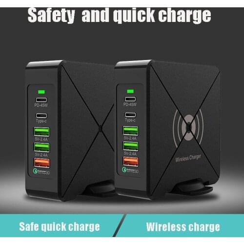 For iphone Huawei Macbook Samsung Tablet Fast Charge 75W Wireless Quick Charge 3.0 USB Type C 45W PD Power Adapter Phone Charger