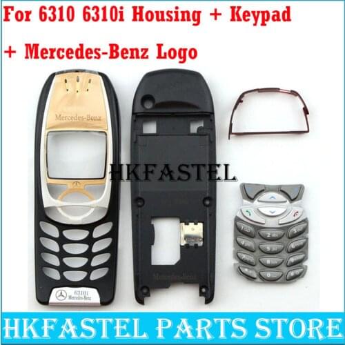 For Nokia 6310i Mercedes-Benz Logo High Quality New Full Complete Phone Housing Cover Case + Keypad+Tools Free shipping