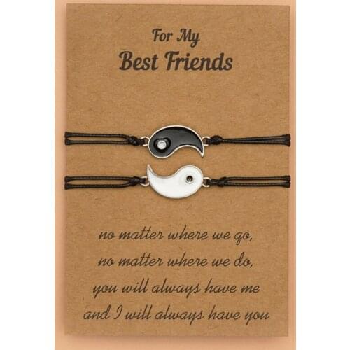 F3MD Promise Bracelet Friendship Gifts for Best Friend Mothers Day Matching Bracelets for Couples Sister Mom and Daughter