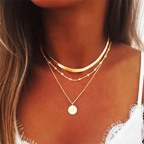 Ins Kpop Jewelry 2021 Streetwear Womens Necklaces Chain Lotus Pendants Neck Silver Color Beads Choker Tree of Life Chocker