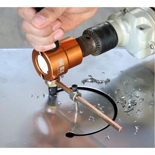 Metal cutting and slotting tools, electric drill accessories, metal plate punching scissors, random colors