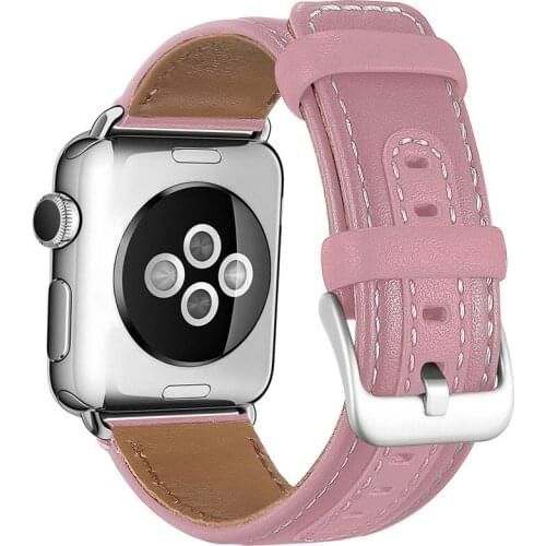 Italian Genuine Leather Watchband for iWatch Apple Watch Series 4 3 2 1 38mm 40mm 42mm 44mm Replacement belt Band Wrist Strap