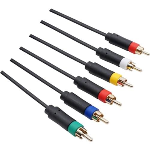 For PS2/PS3 Component Cable 1.8M Premium High Resolution Game Cable Accessories For Sony Playstation 2/3