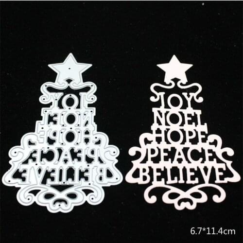 Hope Peace Metal Cutting Dies Stencil for DIY Scrapbooking Album Embossing Paper Cards Deco Crafts Die Cuts