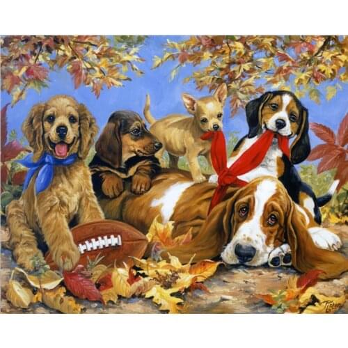 Cute Pet Dogs Tapestry Wall Hanging Art