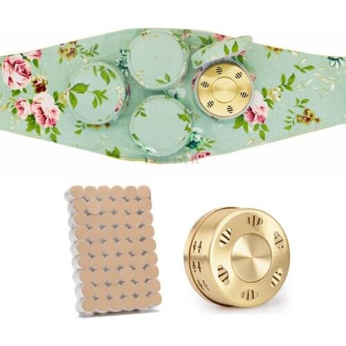 New Floral Moxa Box Cover Smokeless Pure Copper Moxa Therapy Box Body Massager Hot Compress Moxa Sticks Burner Set