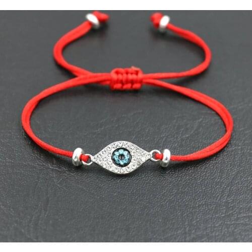Charm Evil Eye Bracelet For Men Women Fashion Inlay Zircon Eye Red Rope Thread Woven Women Bracelet Friendship Jewelry Gift