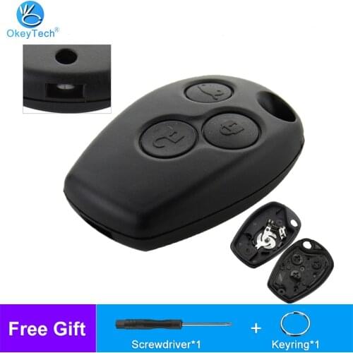 OkeyTech Best Price 3 Button Remote Car Key Shell Fob For Renault Megane Modus Espace Laguna Duster Logan DACIA Sandero No Blade