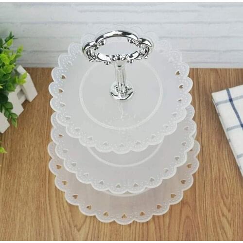 Dessert Cake Snack Rack Tray Holiday Party Three-layer Candy Display Plate Home Fruit Cake Dish Decoration Table Stand Self U2U3