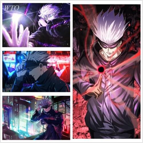 Gojo Satoru Retro Poster Jujutsu Kaisen Posters Anime Posters Canvas Painting Wall Decor Poster Picture Wall Art Room Decoration