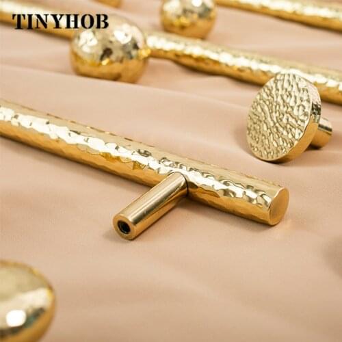Various Size Handmade Knobs and Handles for Kitchen Living Room Cabinet Solid Brass Handle Golden Drawer Pulls Furniture Pens