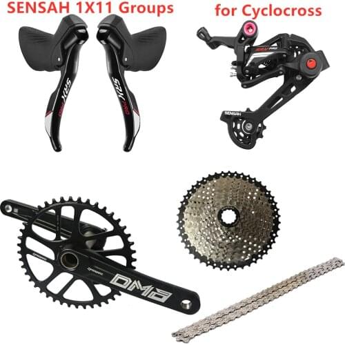 SENSAH Road bike 1*11 Speed Bicycle Shifter Lever Rear Derailleur Groupset for 11S cassette chain crank road Cyclocross Frame