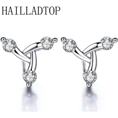Happiness Love Flower and Alice Stud Earrings Silver-plated Fashion Stud Earrings Generous Beautiful Ear Jewelry