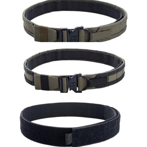 TICAL 2 Inches Tactical MOLLE CS Outdoor Military Army Fighter Belt RG Hunting Shooter Belt Double Layer Hard