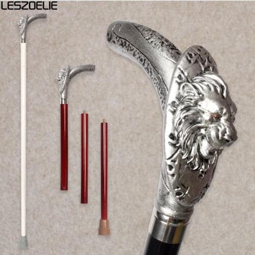 Lion-Head Detachable Walking Stick Man 2021 Fashionable Resin Handle Walking Cane Women Party Decorative Stick