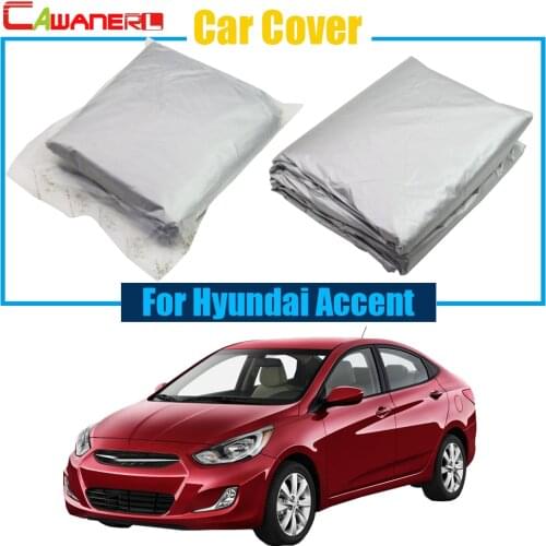 Cawanerl Outdoor Car Cover Anti UV Snow Rain Sun Resistant Protection Cover Dustproof For Hyundai Accent