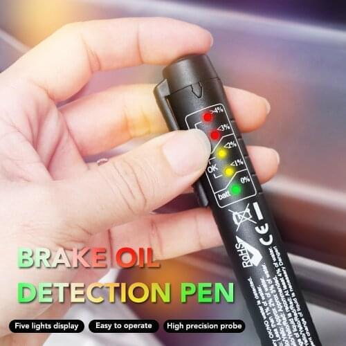 Universal car accessories Brake Fluid Tester diagnostic tools Accurate Oil Quality 5 Leds Auto Vehicle brake fluid testing tool