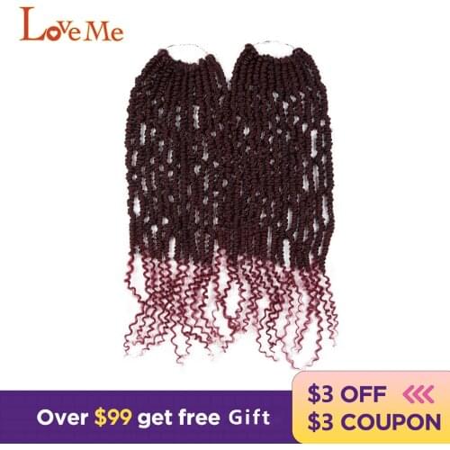 LOVE ME Bomb Twist Crochet Braids Pre-looped Passion Twist Synthetic Hair Spring Twist Braiding Colors Ombre Hair Extensions 20
