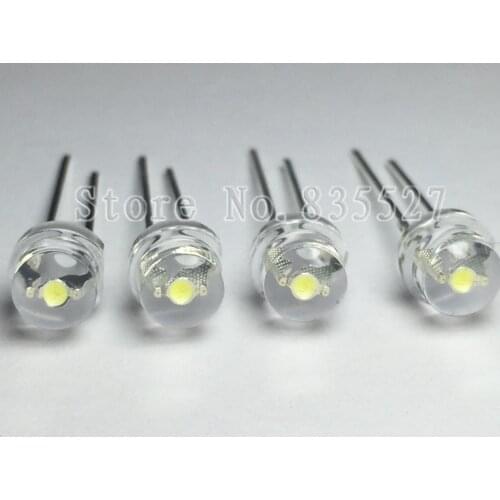 1000pcs/lot 5MM F5 white 1600 - 2000MCD straw hat LED lamp beads super bright LED Light-emitting diodes (leds) for DIY lights