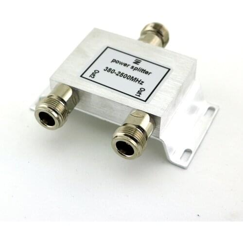 1x RF Coaxial N Female 1 to 2 Way Power Splitter 380-2500MHz Signal Booster Divider