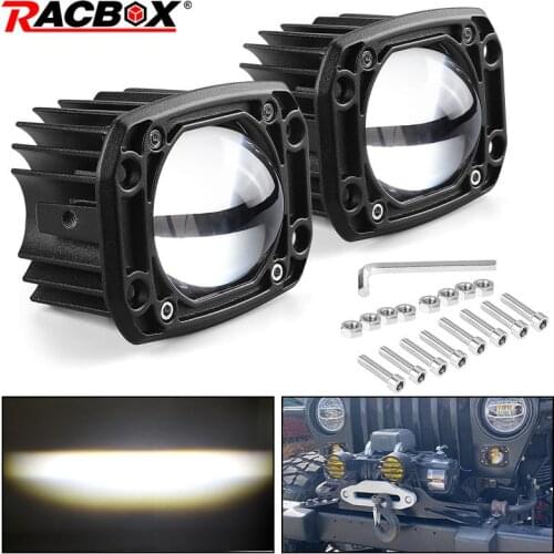 3Inch 8D LED Lens Work Light 20W Driving Beam Embedded Spot Flood LED Light Bar for Off Road 4WD 4x4 Truck SUV ATV Tractor Boat