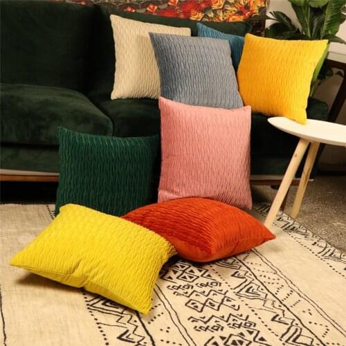 45x45cm Geometric texture Sofa Pillowcase Pink Cushion Cover Throw Pillow Case Home Sofa Bed Chair Decoration 17.72x 17.72inch