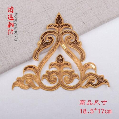 50pcs/lot Weird Stuff Sequins Embroidery Patches Letters Clothing Decoration Accessories Diy Iron Heat Transfer Applique