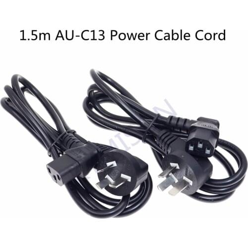 Australia Male plug to C13 Angle Left / Right Power cord 10A C13 to AU 3 pins Extension Cable 90 Degrees angle C13 Power Cord