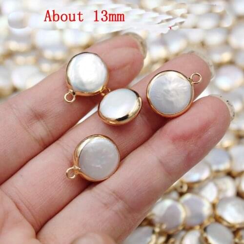 Natural Freshwater Pearls Fashion Baroque Edging Button Loose Beads For Jewelry Making DIY Necklace Bracelet Jewelry Accessories